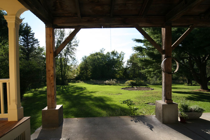 Breezeway view of the back yard