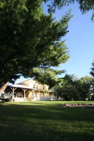 West side of house